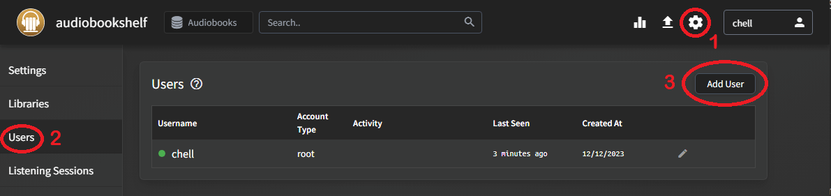 Create a new user